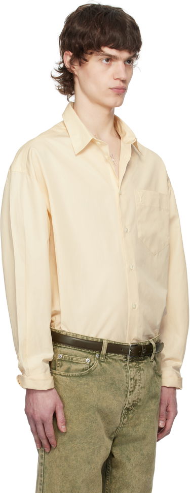 Košeľa AMI AMI Paris Cotton Boxy Shirt Žltá | USH145.CO0076, 1