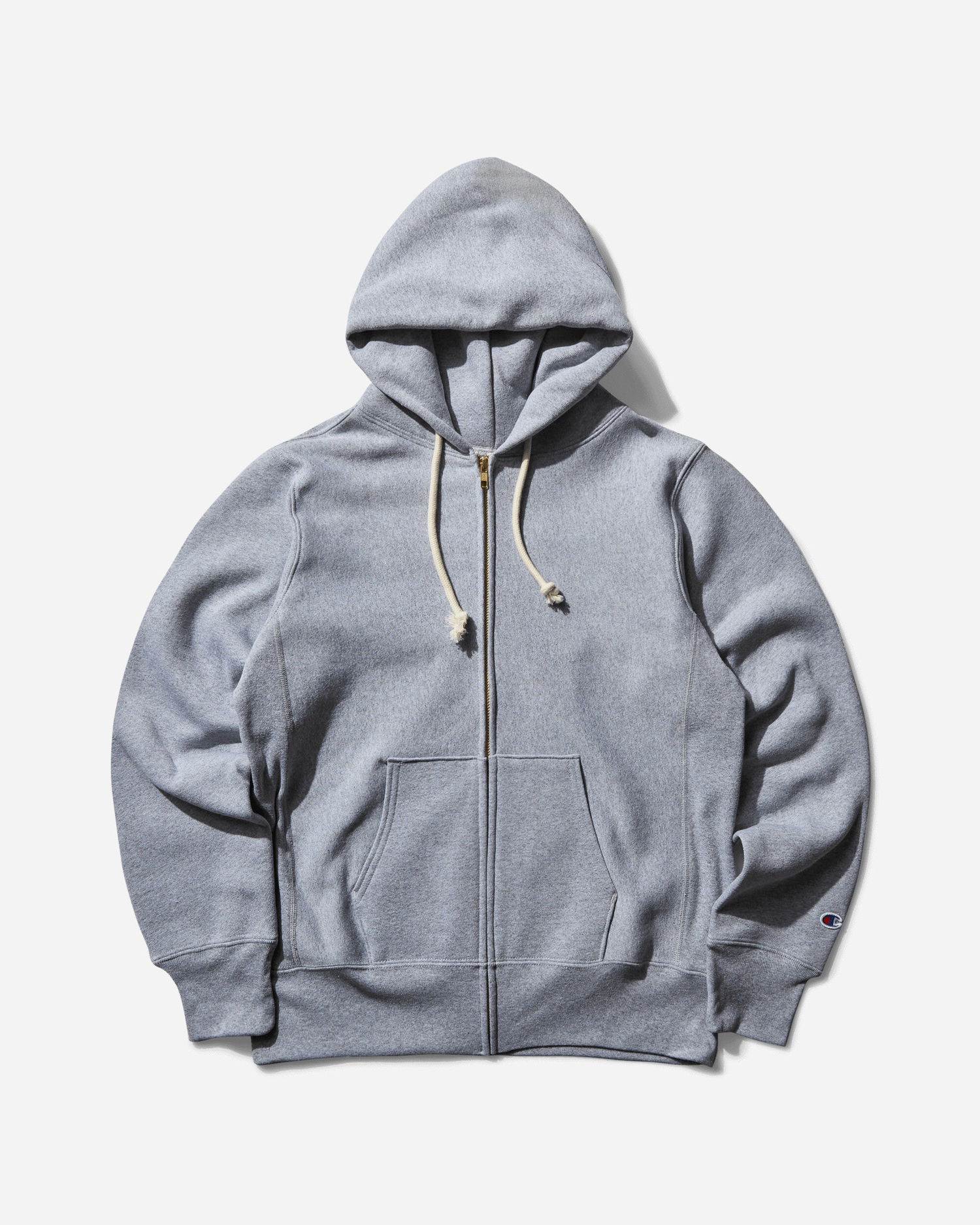 Mikina Champion Made in USA Full Zip Hoodie Šedá | C5A102 X2UC, 0