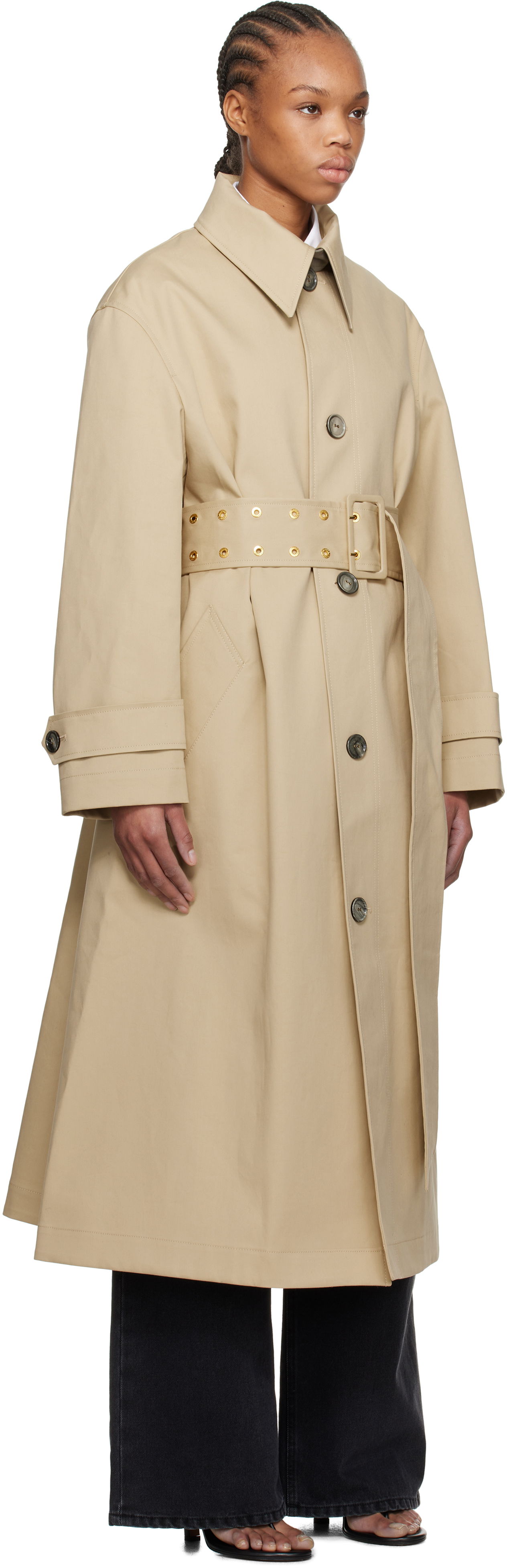 Trenčkot AMI AMI Paris Belted Coat Béžová | FJK521.CO0081, 1