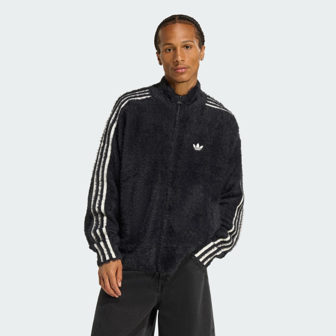 Bunda adidas Performance Faux Mohair Classic Track Top Čierna | KR5145, 0