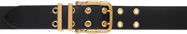 Opasok BY FAR Duo Grommet Leather Belt Čierna | 21PFDUWBLL, 0