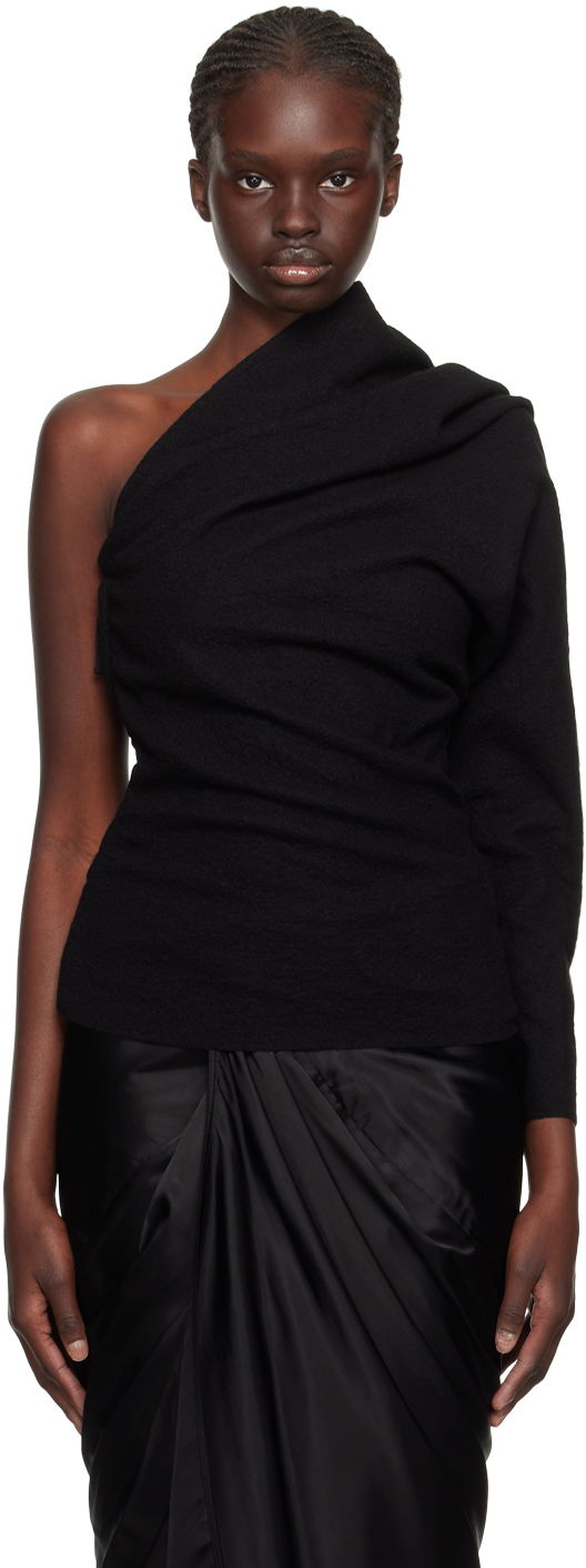 Tričko Rick Owens One Sleeve T-Shirt Čierna | RO02C1257 WN, 0