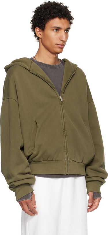 Mikina Entire Studios Entire Studios Thermal Zip-Up Hoodie Zelené | ES2488MI, 4