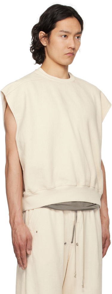 Sveter Rick Owens Rick Owens DRKSHDW Tatlin Jumbo Sleeveless Sweatshirt Béžová | DU01E3160 FN, 1