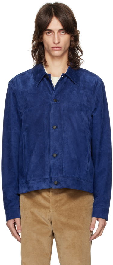 Bunda Paul Smith Paul Smith Slim-Fit Suede Jacket Modrá | M1R-721Y-N00040-48B, 0