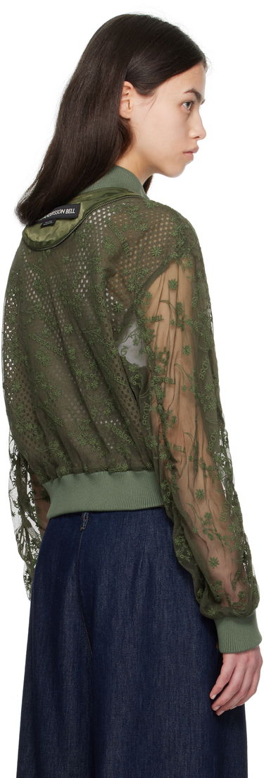 Bomber bunda Andersson Bell Andersson Bell Layered Logo Lace Short Bomber Jacket Zelené | awa703w, 2
