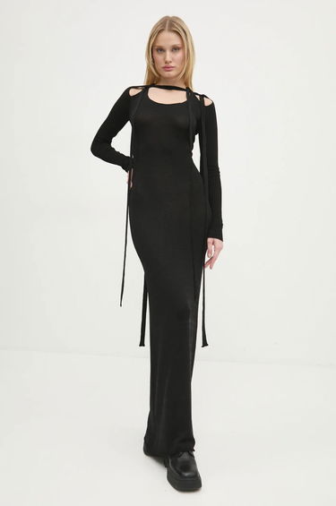 Šaty Y/PROJECT Multiscarf Long Sleeve Maxi Dress Čierna | 106DR008, 1