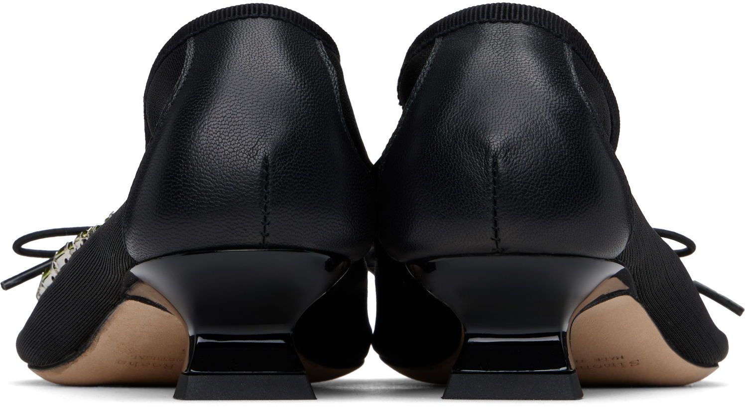 Tenisky a topánky Simone Rocha Simone Rocha Embellished Flower Mesh Ballerina Heels Čierna | LH15B 0804, 1