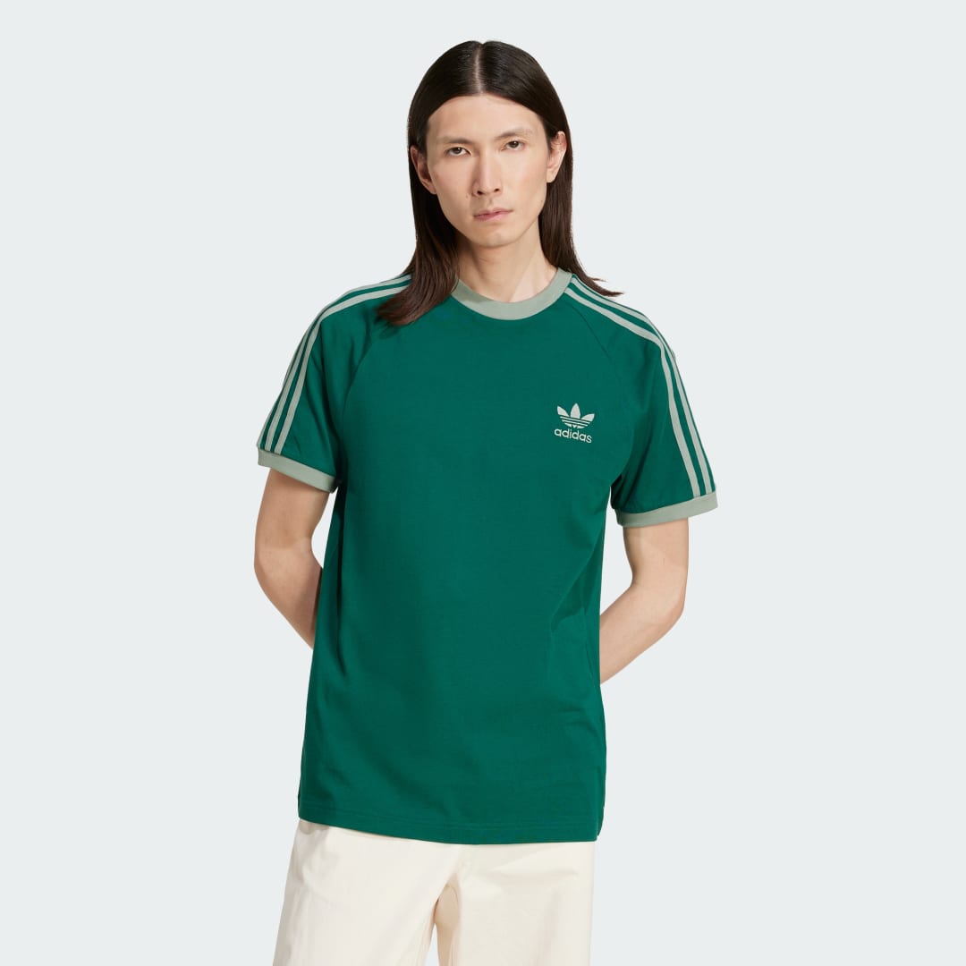 Tričko adidas Performance 3-Stripes Green T-Shirt Zelené | JN7017, 0