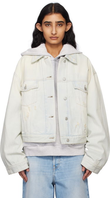 Bunda Acne Studios Acne Studios Relaxed Cropped Denim Jacket Modrá | A90639-, 0