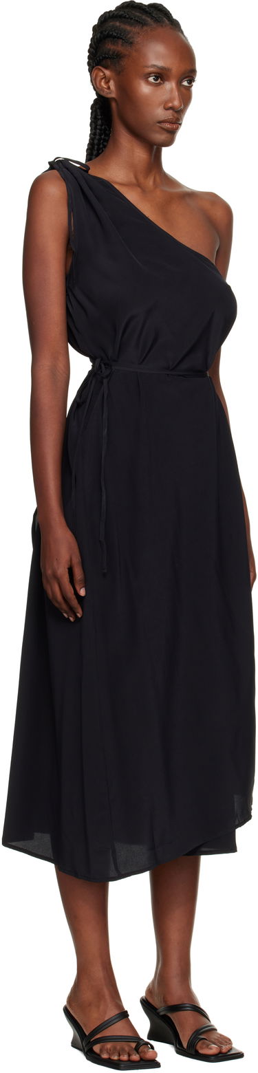 Šaty Baserange Baserange One-Shoulder Midi Dress Čierna | DRVI-SC-AU25, 1