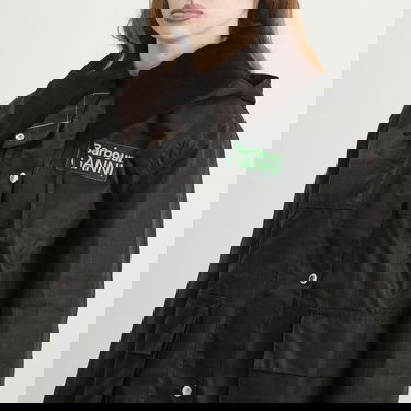 Kabáty Barbour Barbour x GANNI Hooded Wax Coat in Classic Tartan Zelené | LWX1528TN11, 5