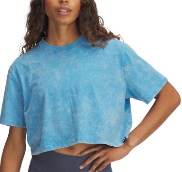 Crop Top Under Armour Under Armour Rival Wash Cropped T-Shirt Modrá | 1389724-452, 0