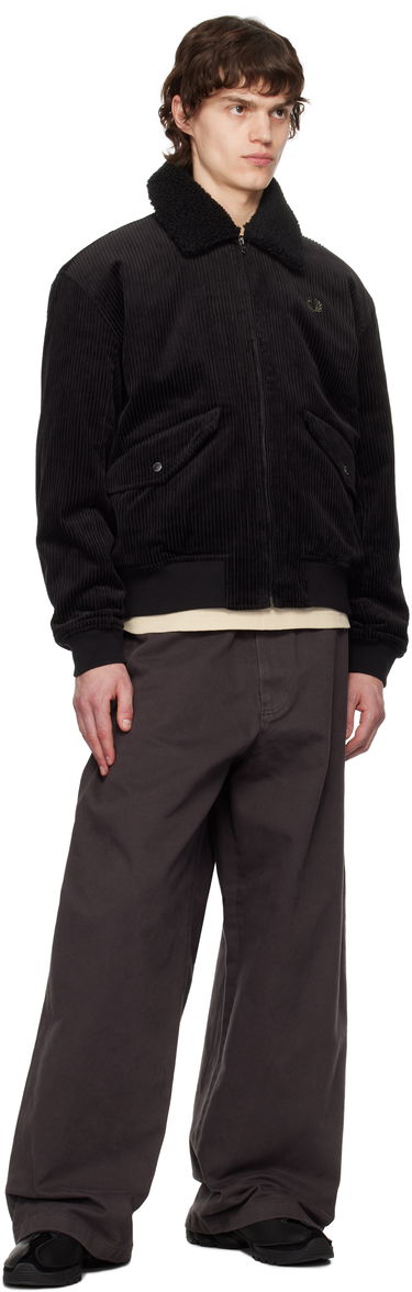 Bomber bunda Fred Perry Fred Perry Corduroy Bomber Jacket Čierna | J8567, 4