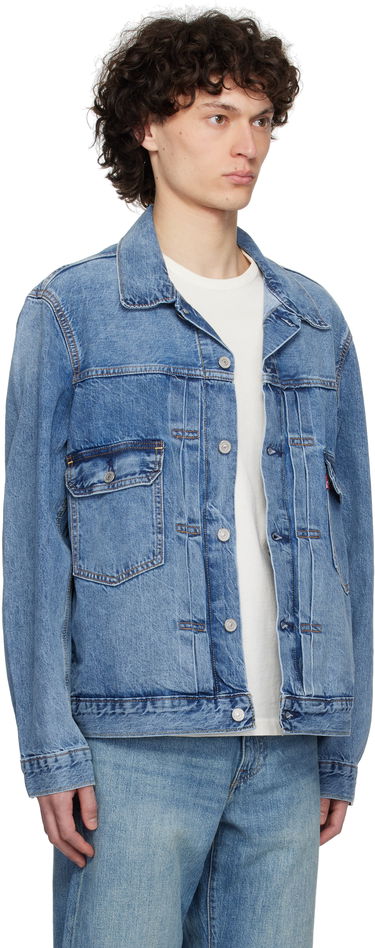 Bomber bunda Levi's Type II Selvedge Denim Trucker Jacket Modrá | A7632-0014, 1