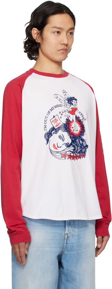 Tričko Ambush AMBUSH Raglan Graphic Long Sleeve T-Shirt Červená | 12115325, 1