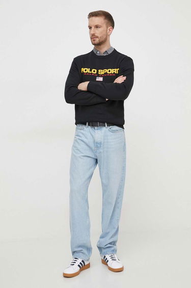 Mikina Polo by Ralph Lauren Black Printed Sweatshirt Čierna | 710835770, 1