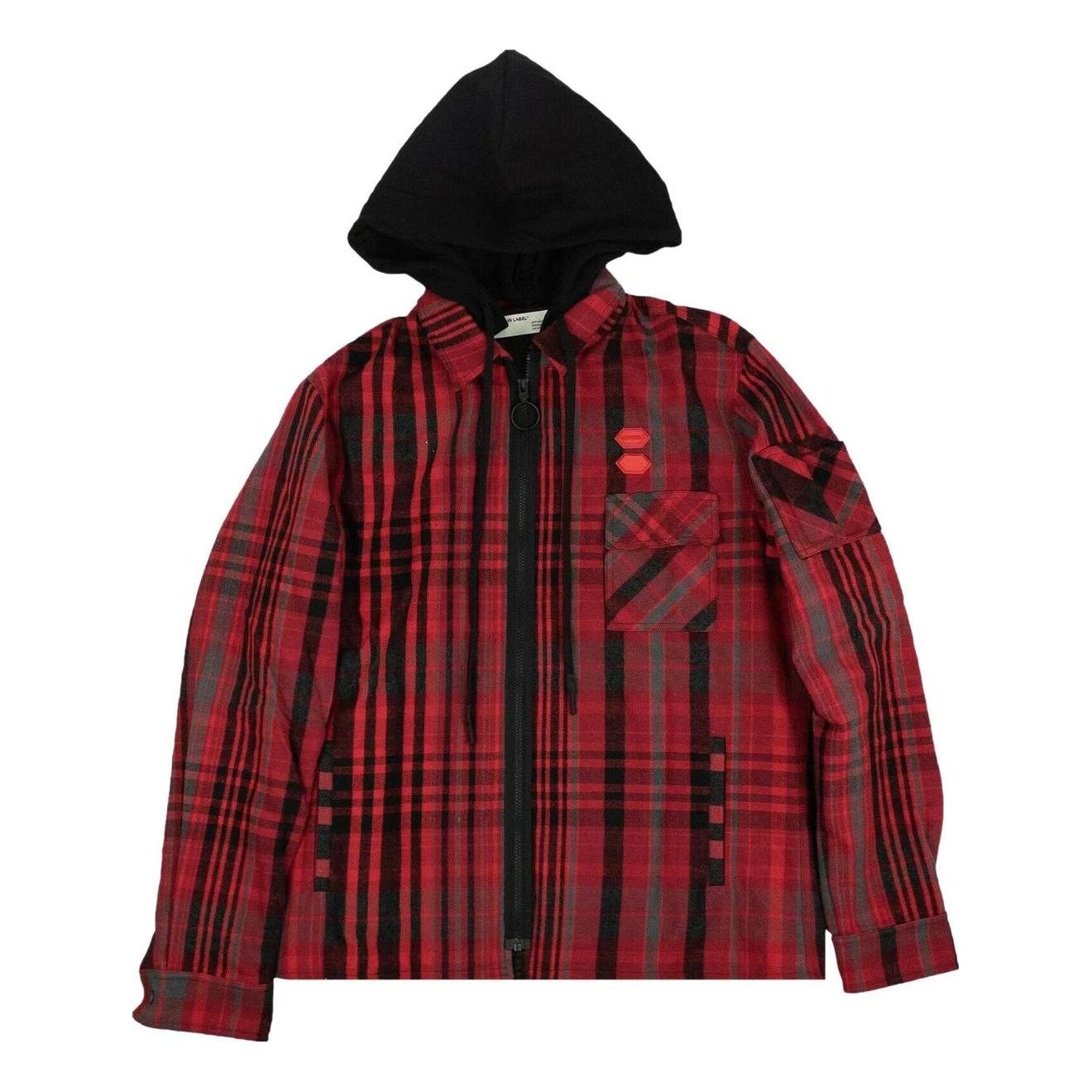 Košeľa Off-White Layered Flannel  Shirt Červená | OMGA061E19E230022010, 0