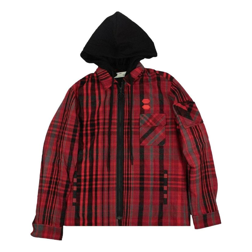 Košeľa Off-White Layered Flannel  Shirt Červená | OMGA061E19E230022010