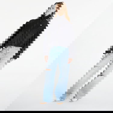 Bunda adidas Originals Three-Stripes Cropped Denim Full-Zip Jacket Čierna | KS1394, 4