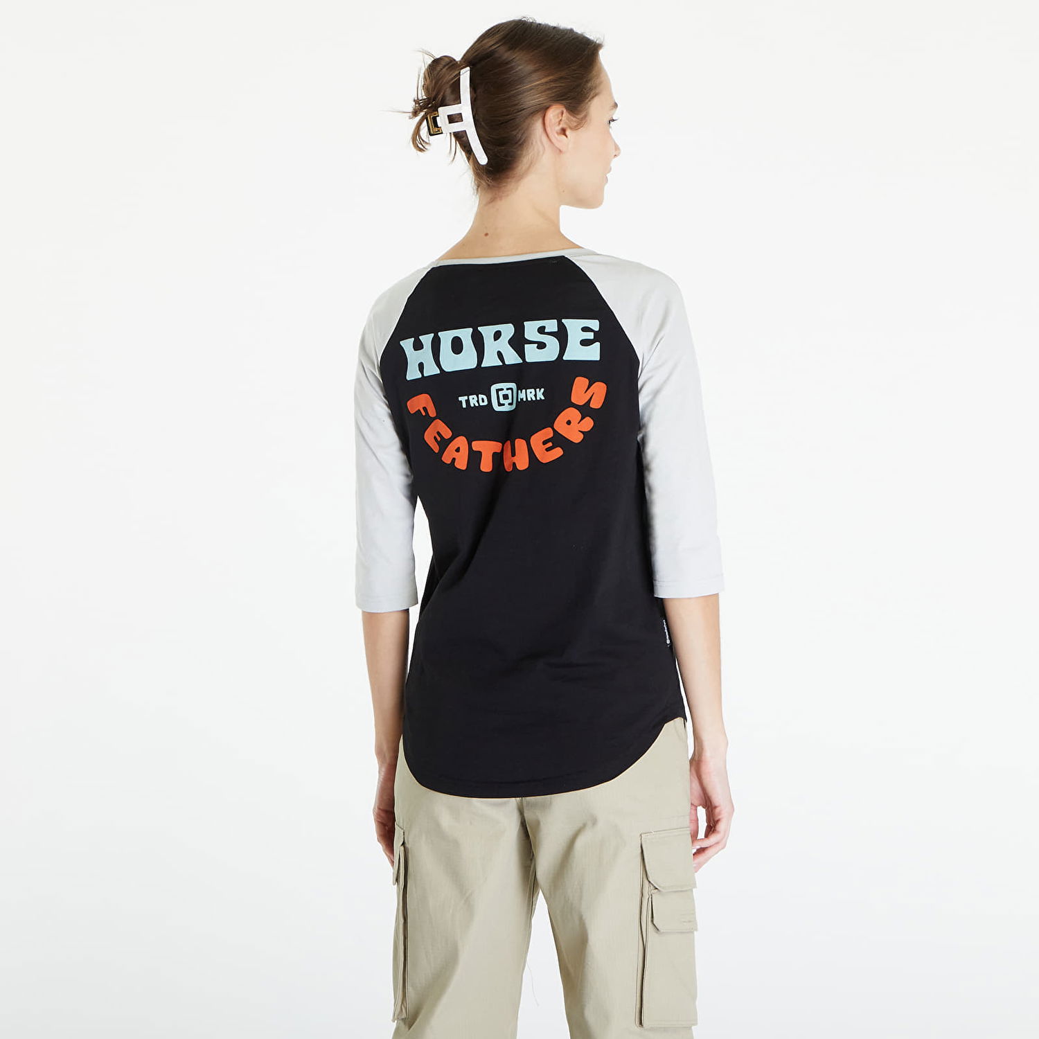 Tričko Horsefeathers Top Oly Top Black/ Cement Čierna | SW894E, 1