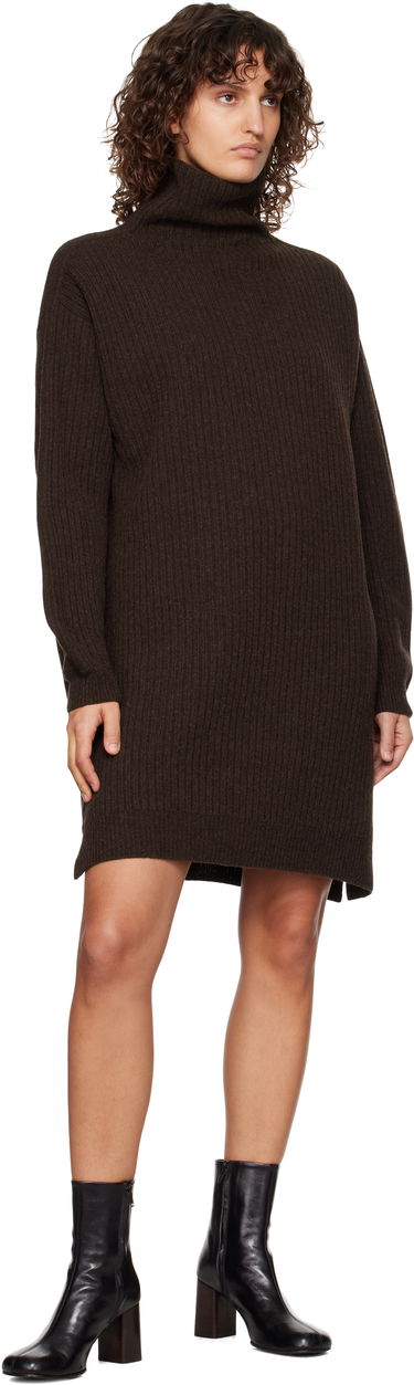 Šaty LEMAIRE Midi Turtleneck Dress Hnedá | DR1089 LK1027, 3