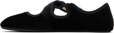 Tenisky a topánky Alaïa ALAÏA Criss Cross Velvet Ballerina Flats Čierna | AA3A046TK059, 2