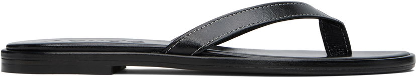 Oblečenie Aeyde Aeyde Melody Leather Toe-Post Flip-Flops Čierna | A11-FS-FDMR08FL191-SS25-800-007