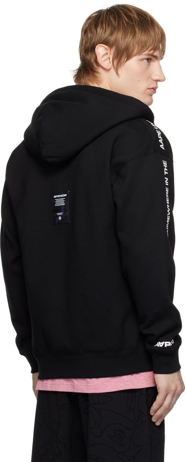 Mikina AAPE by A Bathing Ape AAPE by A Bathing Ape 'AAPE NOW' Zip-Up Hoodie Čierna | AAPSWMB327XXNBKX, 2