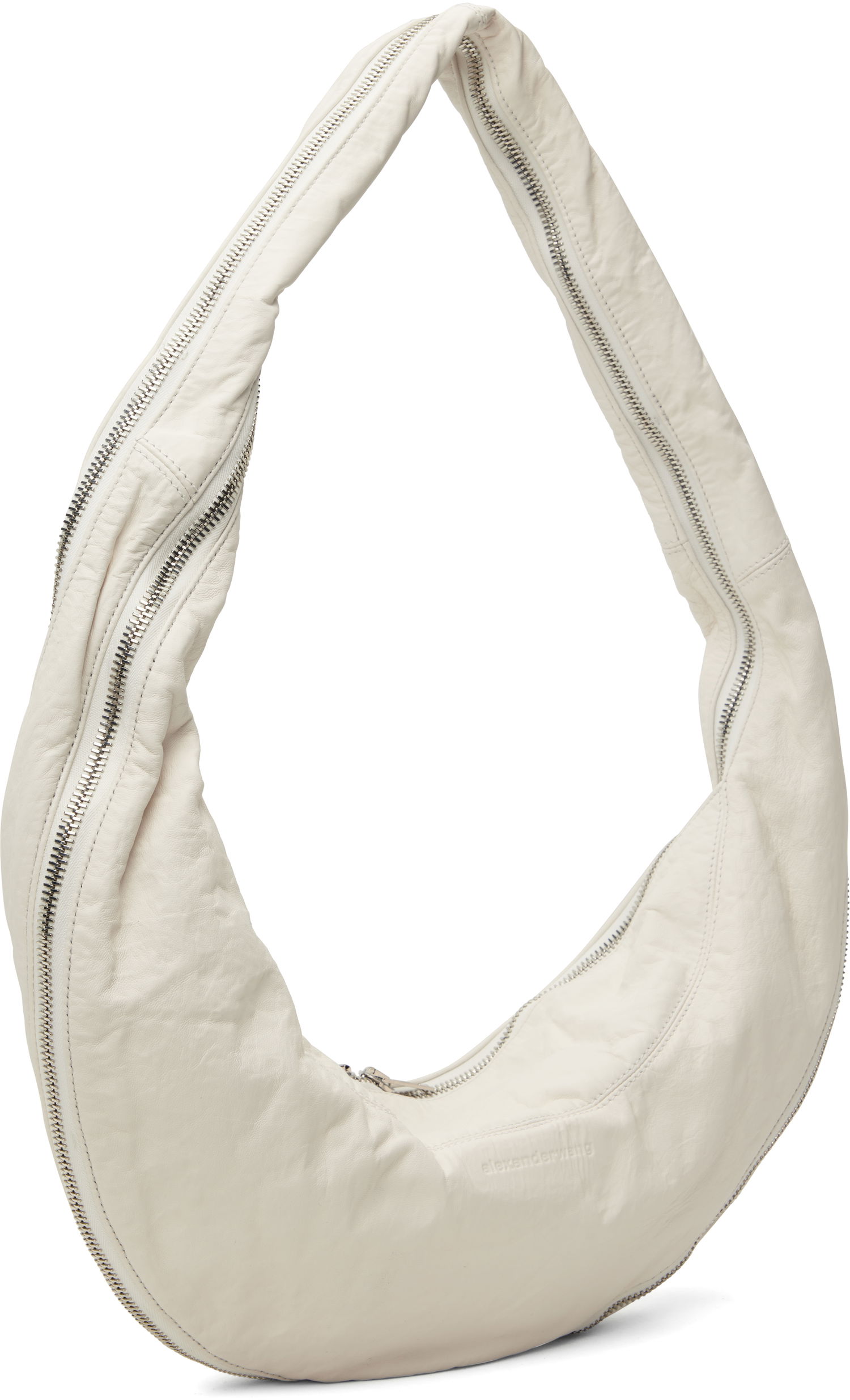 Taška cez rameno Alexander Wang Alexander Wang Twyst Crossbody Memory Leather Bag Biela | 20125X35L, 1
