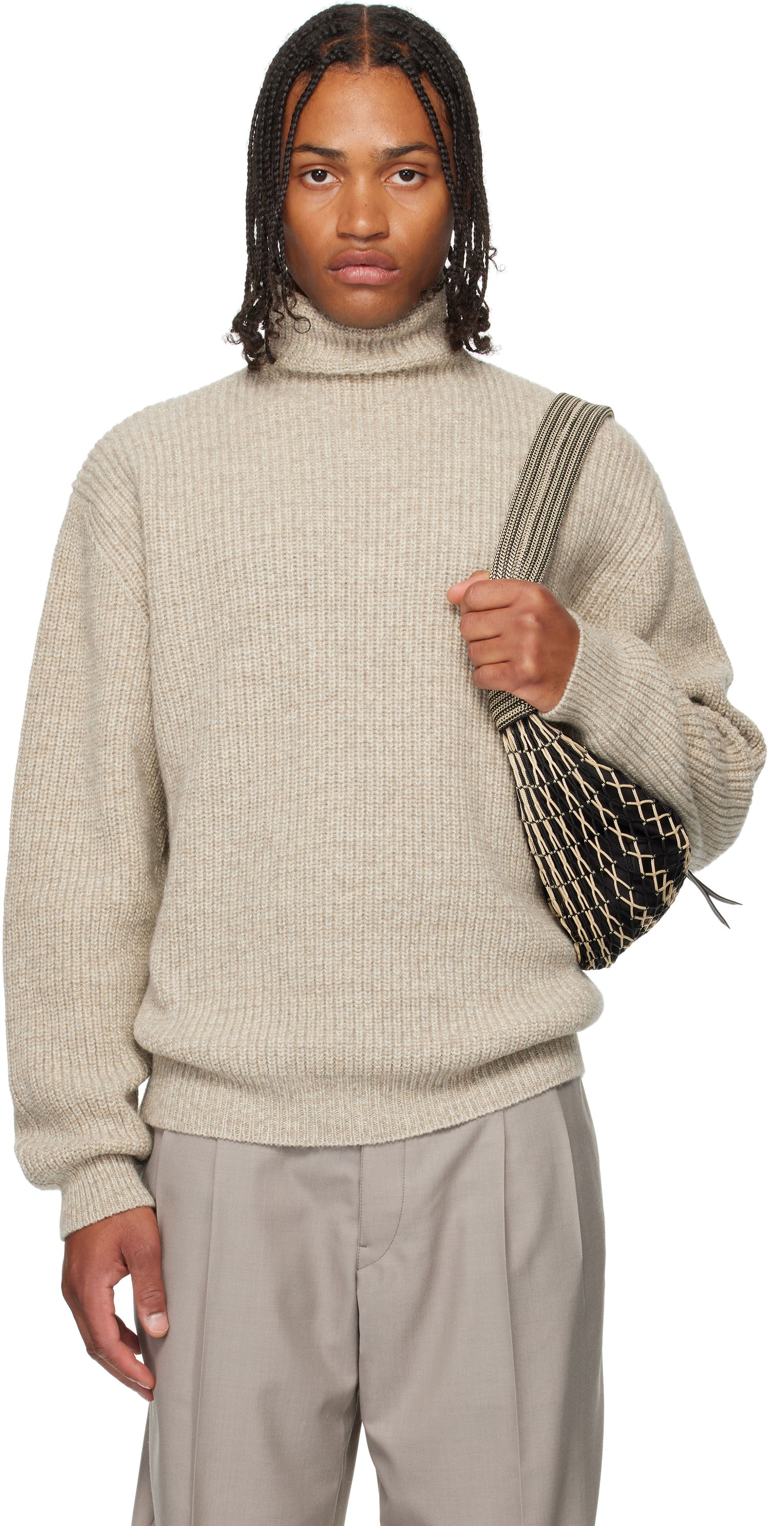 Sveter LEMAIRE LEMAIRE High Neck Sweater Béžová | TO1427 LK1029, 0