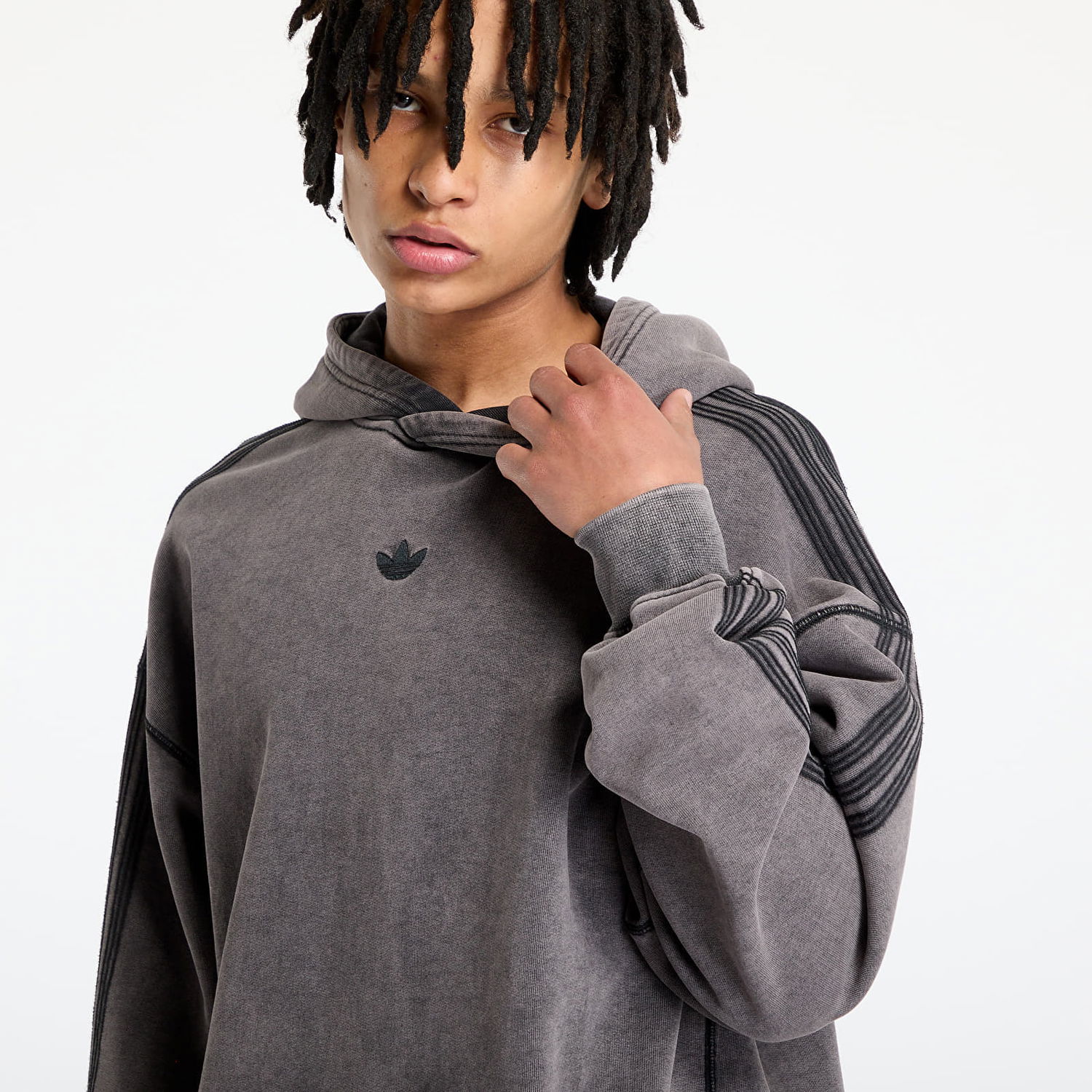 Mikina adidas Performance Premium Essentials Retro Washed Hoodie Šedá | JD0245, 1
