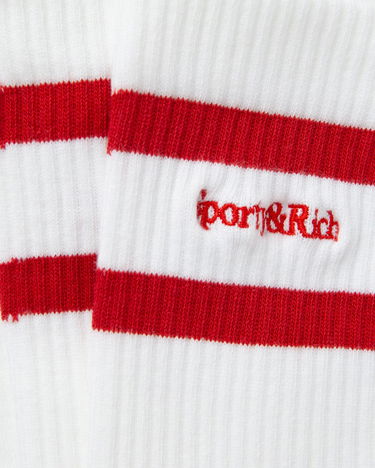 Ponožky Sporty & Rich Serif Logo Socks Biela | SOAW237WH, 1