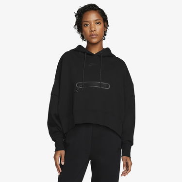Mikina Nike Sportswear Tech Fleece Over-Oversized Crop Pullover Hoodie Čierna | DR4973-010, 4