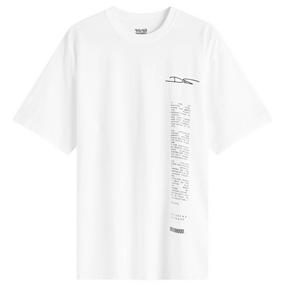 Tričko Neighborhood Neighborhood x Rebel Dread Hardware Graphic T-Shirt, Size Large Biela | 242PCDRN-ST02S-WHT, 0