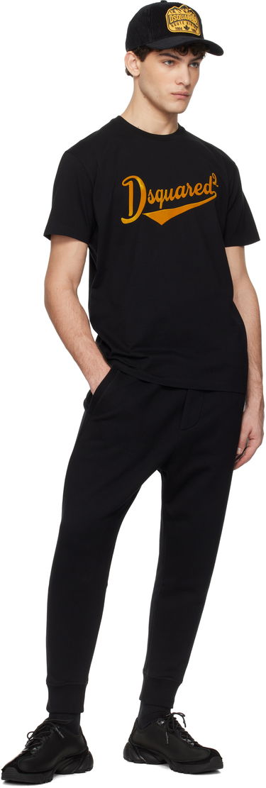 Tričko DSQUARED2 Dsquared2 Cool Fit Velvet Logo T-Shirt Čierna | S74GD1394_D20020, 3