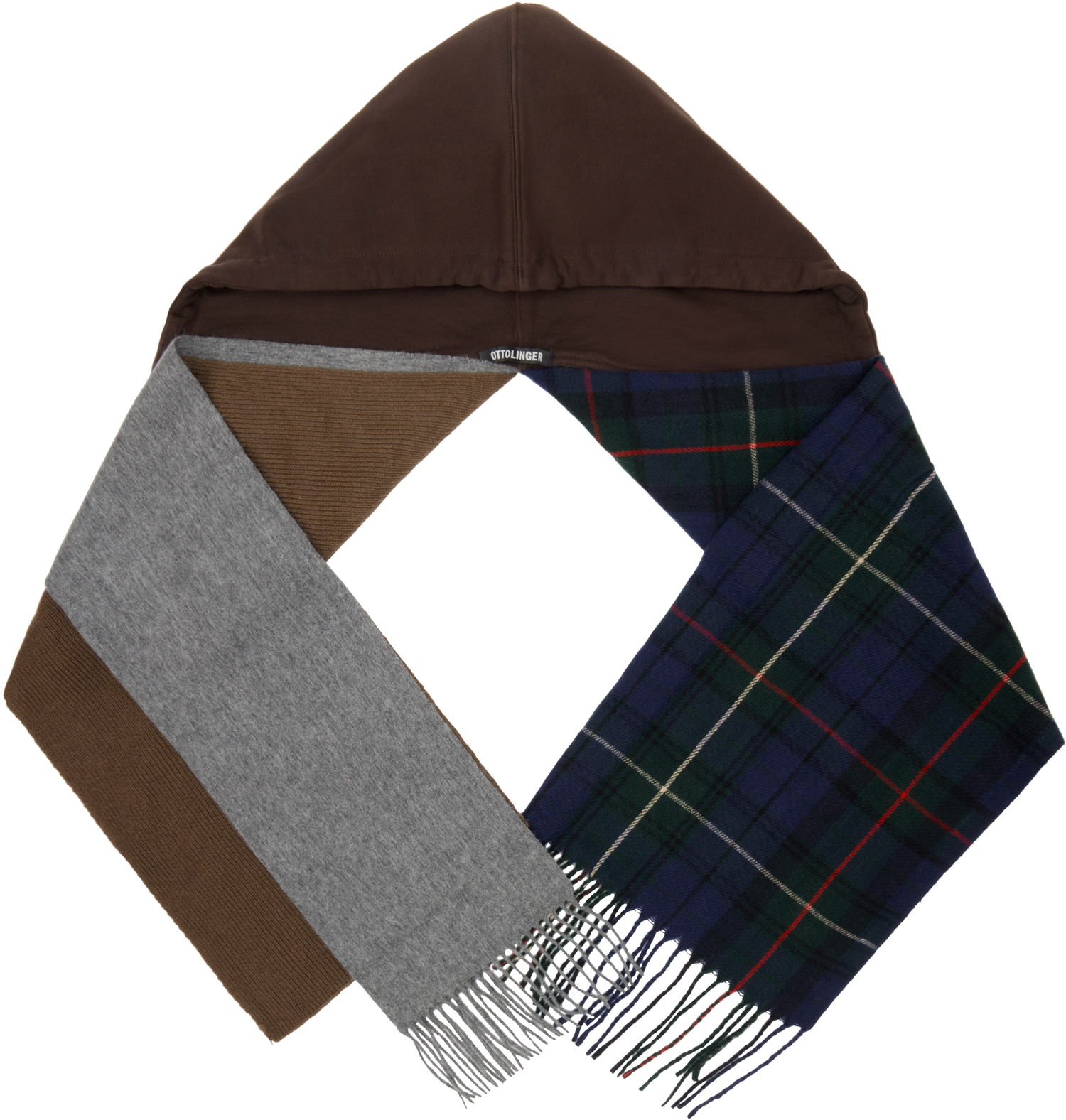 Šál Ottolinger Ottolinger Deconstructed Hoodie Scarf Hnedá | 129-902828-01, 0