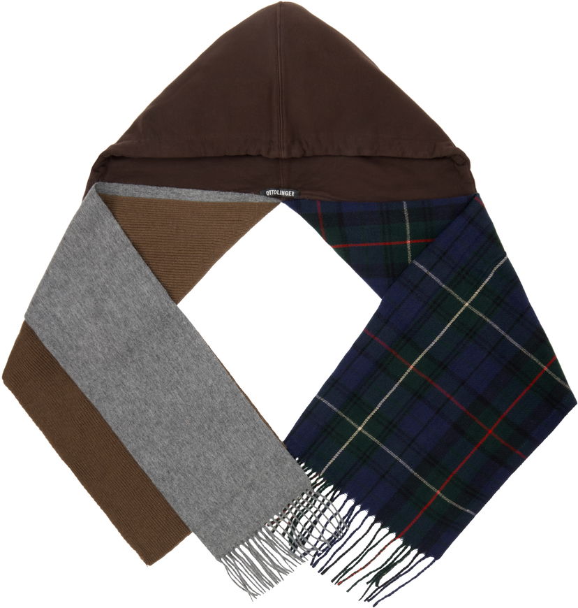 Šál Ottolinger Ottolinger Deconstructed Hoodie Scarf Hnedá | 129-902828-01