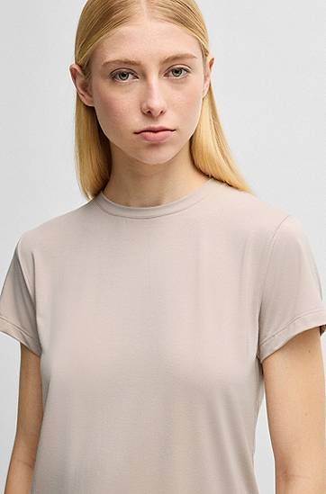 Tričko BOSS BOSS Stretch Jersey Pyjama T-Shirt Béžová | 50543334, 1