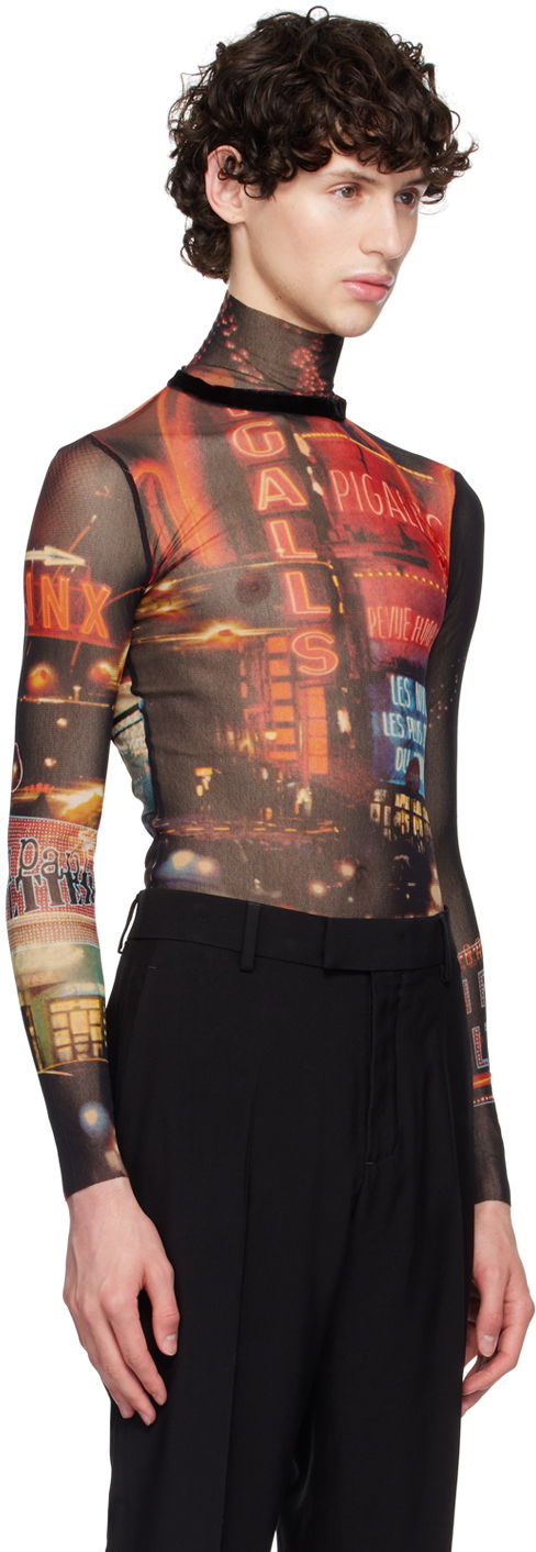 Tričko Jean Paul Gaultier Jean Paul Gaultier 'The Pigalle' Mesh Turtleneck Top Čierna | 24/30-F-TO206-T552-00301550, 1