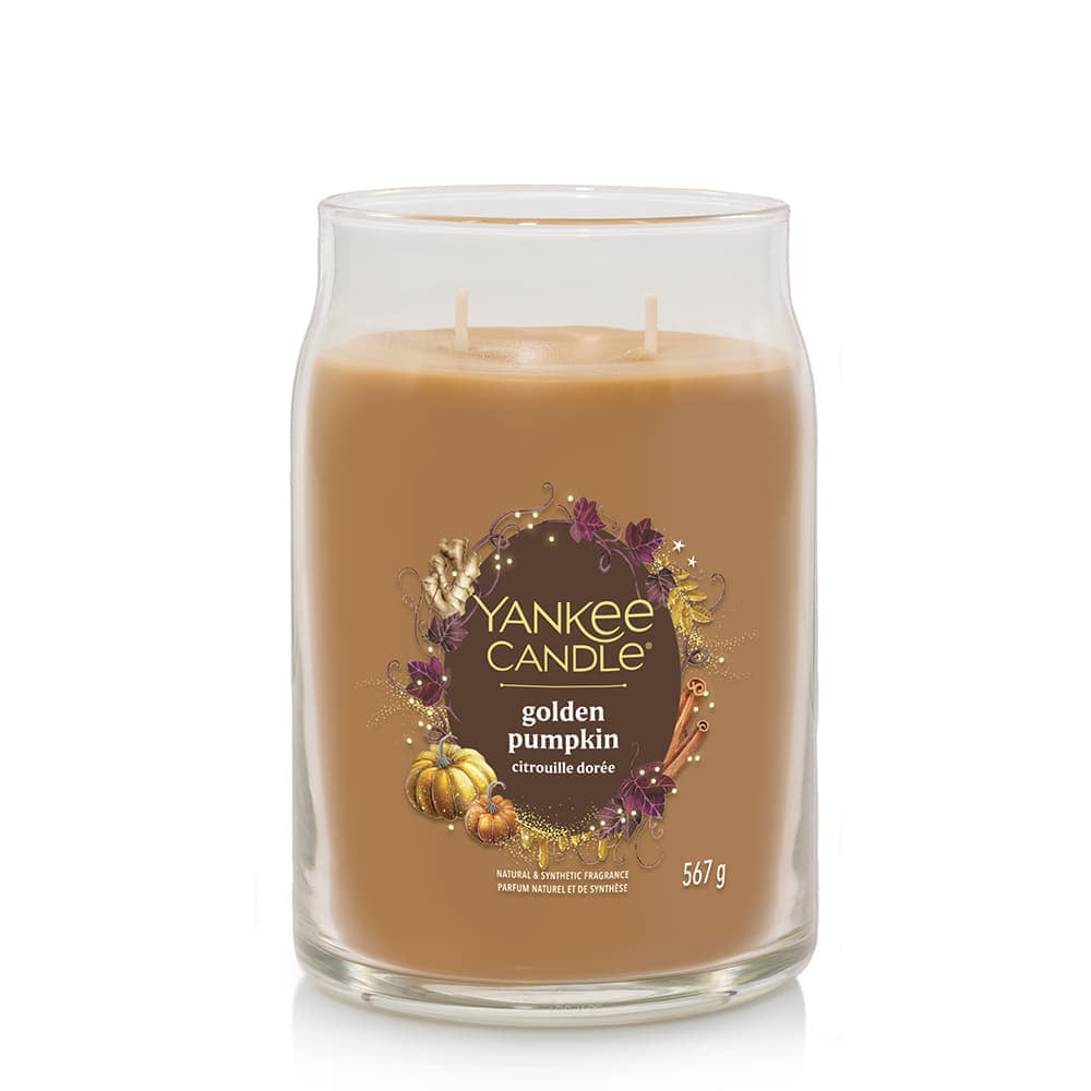 Sviečka Yankee Candle Signature Large Jar 2 Wicks Golden Pumpkin Hnedá | 43490, 1