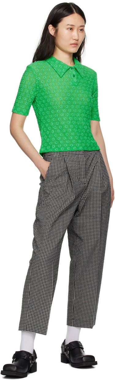 Polo tričko YMC Floral Polo Zelené | Q2WAP, 3