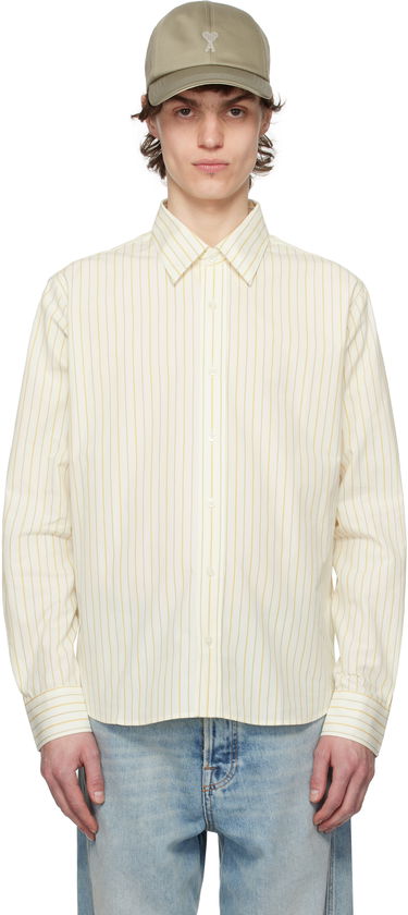Košeľa AMI AMI Paris Classic Striped Shirt Žltá | HSH051.CO0109, 0