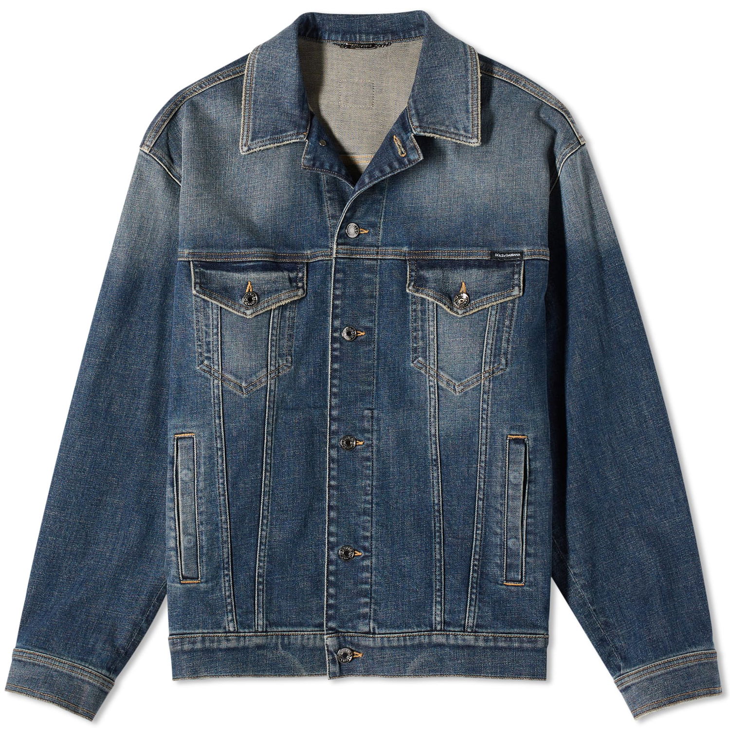 Bunda Dolce & Gabbana Denim Jacket Washed Navy | G9NL5DG8GW9-S9001, 0