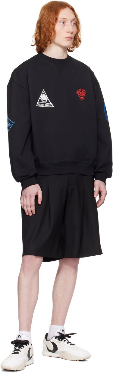 Mikina Marine Serre Marine Serre Souvenir Fleece Oversized Sweatshirt Čierna | UST022A CJER0078, 3