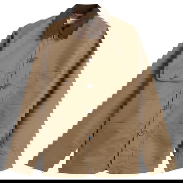 Bunda Universal Works Brushed Polytech Merchant Jacket with Corduroy Collar and Patch Pockets Hnedá | 33118-KHK, 1