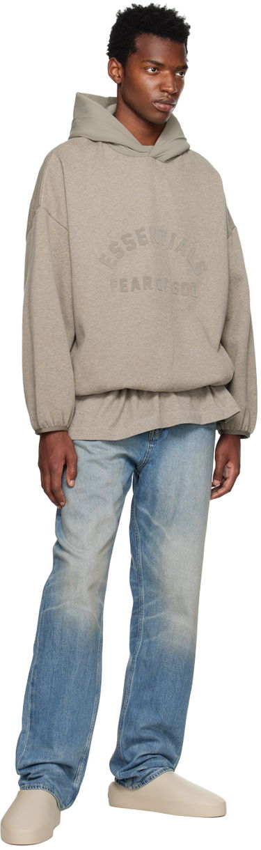 Mikina Fear of God Core Collection Nylon Fleece Hoodie Heather Grey/Dust Šedá | 202SU244311F, 4