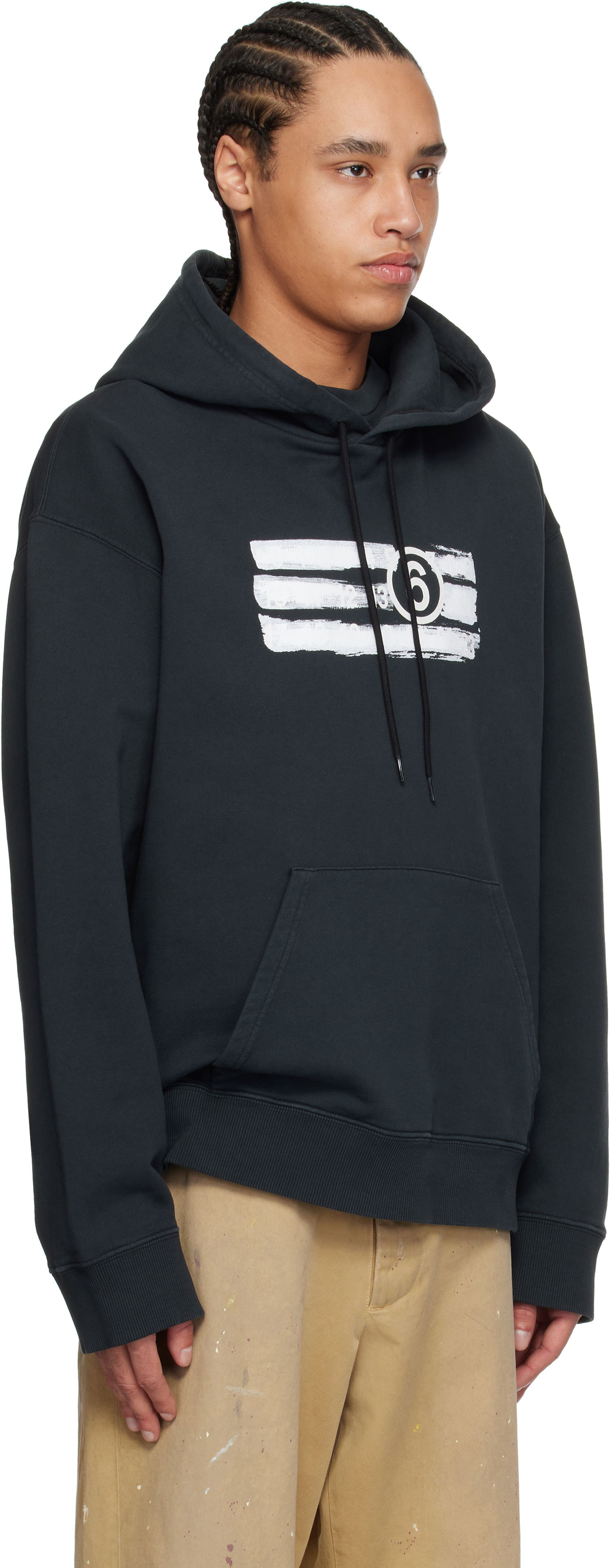 Mikina Maison Margiela MM6 Maison Margiela Printed Logo Hoodie Čierna | SH2GU0020 M25004, 1