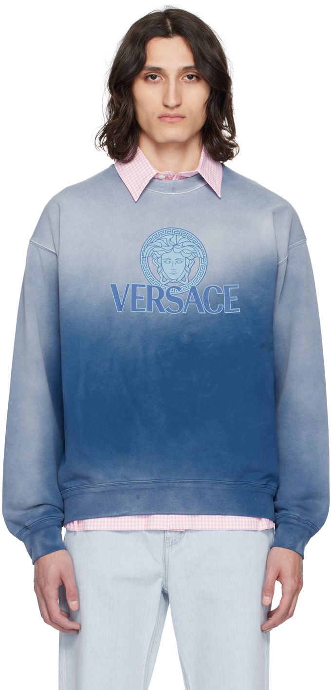 Mikina Versace Blue Medusa Sweatshirt Modrá | 1013969_1A09921