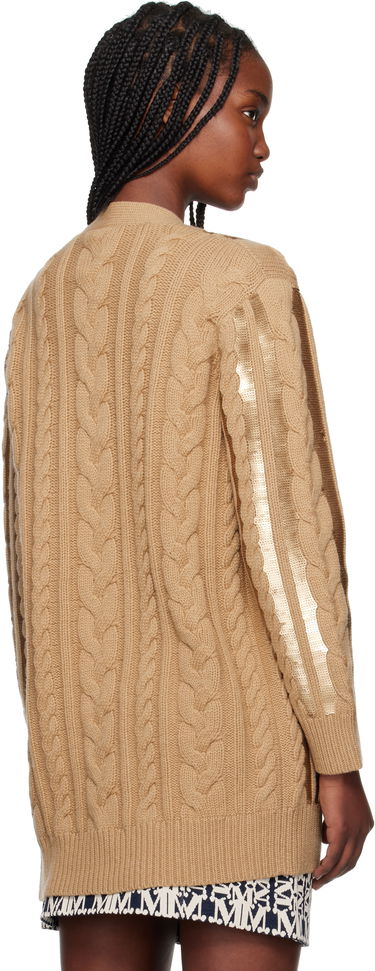Sveter Max Mara Max Mara Cable Knit Sequin Cardigan Hnedá | 2511341011675, 2